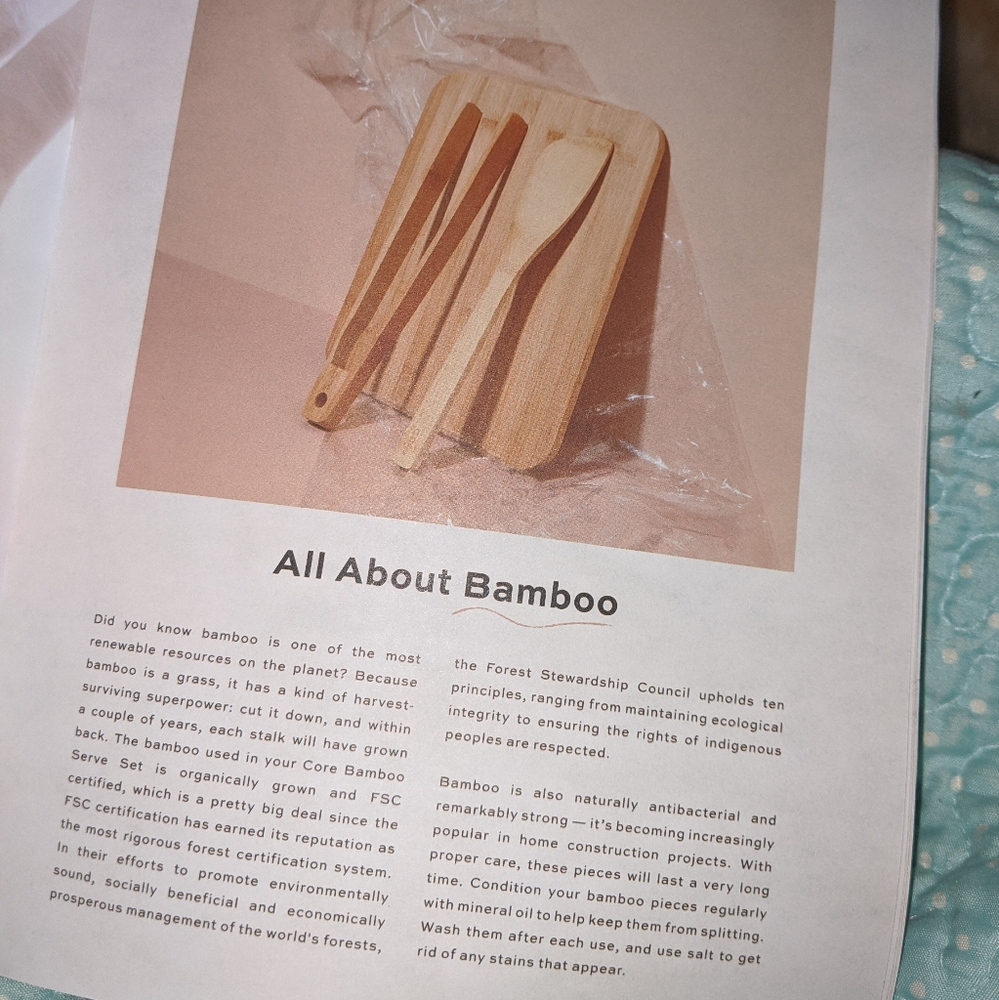 NIP Core Bamboo Serve Set - Picture 3 of 3